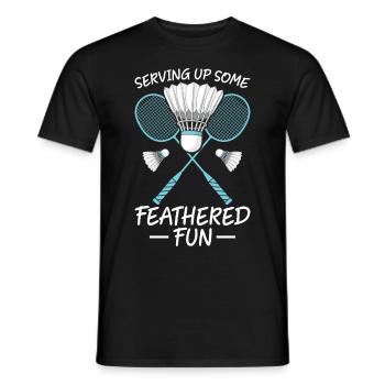 Joueurs de badminton Badminton - T-shirt homme - noir - Devant - AI Model Male 178 light (178cm)