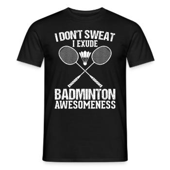 Badminton Spieler - Männer T-Shirt - Schwarz - Vorne - AI Model Male 178 light (178cm)