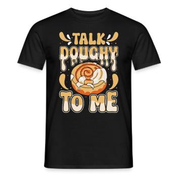 Boulanger brioche à la cannelle - T-shirt homme - noir - Devant - AI Model Male 178 light (178cm)