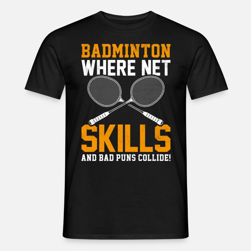 Badminton Spieler - Männer T-Shirt - Schwarz