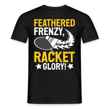 Badminton Spieler Federball - Männer T-Shirt - Schwarz - Vorne - AI Model Male 178 light (178cm)