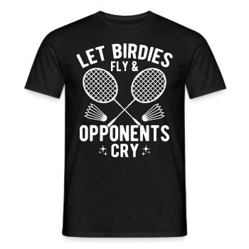 Drôle de joueur de badminton - T-shirt homme - noir - Devant - AI Model Male 178 light (178cm)