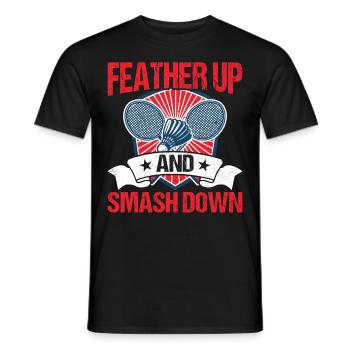 Badminton Spieler Federball - Männer T-Shirt - Schwarz - Vorne - AI Model Male 178 light (178cm)