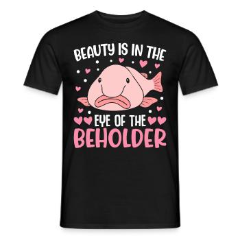 Drôle de poisson-mouche créature marine - T-shirt homme - noir - Devant - AI Model Male 178 light (178cm)