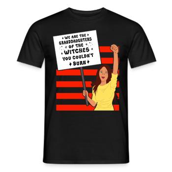 Wir sind die Enkelinnen der Hexen, ihr - Männer T-Shirt - Schwarz - Vorne - AI Model Male 178 light (178cm)
