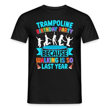 Trampolin Geburtstagsparty - Männer T-Shirt - Schwarz - Vorne - AI Model Male 178 light (178cm)