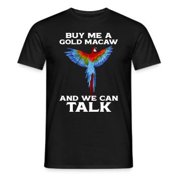 Blau-gold-ara Ornithologe Enthusiast Geschenk - Männer T-Shirt - Schwarz - Vorne - AI Model Male 178 light (178cm)