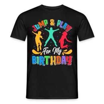 Trampolin Geburtstagsparty - Männer T-Shirt - Schwarz - Vorne - AI Model Male 178 light (178cm)
