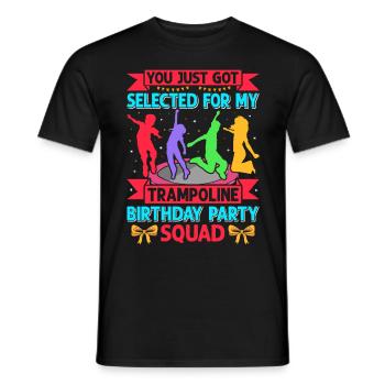 Trampolin Geburtstagsparty - Männer T-Shirt - Schwarz - Vorne - AI Model Male 178 light (178cm)