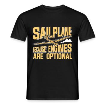 Conception de planeurs pour les passionnés - T-shirt homme - noir - Devant - AI Model Male 178 light (178cm)