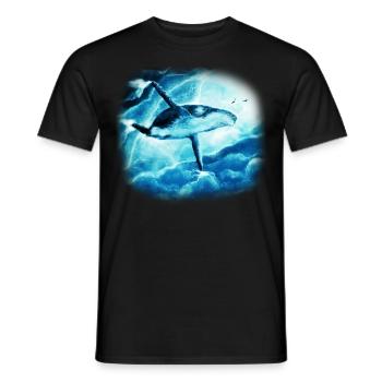 Blauwal - Männer T-Shirt - Schwarz - Vorne - AI Model Male 178 light (178cm)