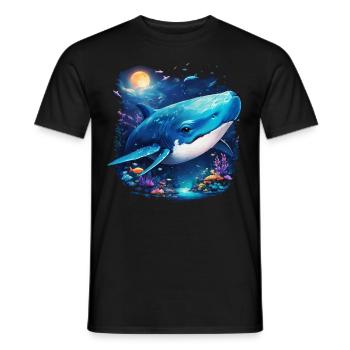 Blauwal - Männer T-Shirt - Schwarz - Vorne - AI Model Male 178 light (178cm)