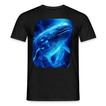 Blue Whale - Men's T-Shirt - black - Front - AI Model Male 178 light (178cm)