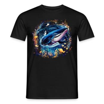 Blauwal - Männer T-Shirt - Schwarz - Vorne - AI Model Male 178 light (178cm)