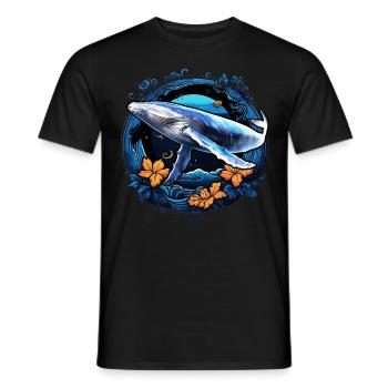 Blauwal - Männer T-Shirt - Schwarz - Vorne - AI Model Male 178 light (178cm)