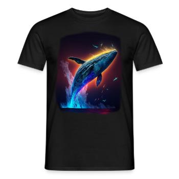 Blauwal - Männer T-Shirt - Schwarz - Vorne - AI Model Male 178 light (178cm)