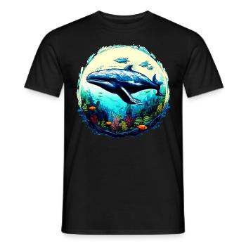 Blauwal - Männer T-Shirt - Schwarz - Vorne - AI Model Male 178 light (178cm)