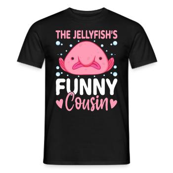 Drôle de poisson-mouche créature marine - T-shirt homme - noir - Devant - AI Model Male 178 light (178cm)