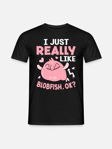 Funny sea creature - Men's T-Shirt - black