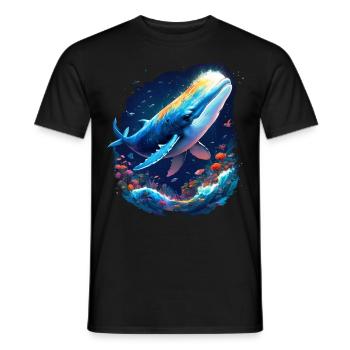 Blauwal - Männer T-Shirt - Schwarz - Vorne - AI Model Male 178 light (178cm)