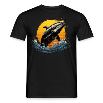 Blauwal - Männer T-Shirt - Schwarz - Vorne - AI Model Male 178 light (178cm)