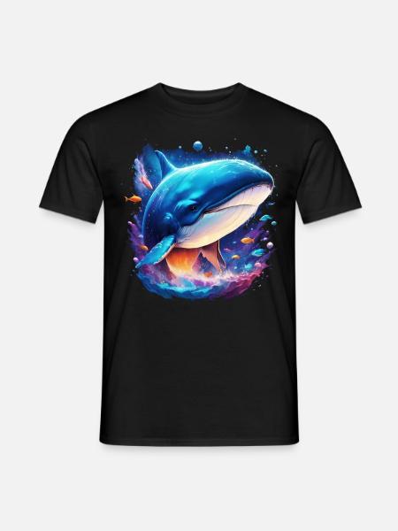 Baleine bleue - T-shirt homme - noir