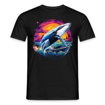 Blauwal - Männer T-Shirt - Schwarz - Vorne - AI Model Male 178 light (178cm)