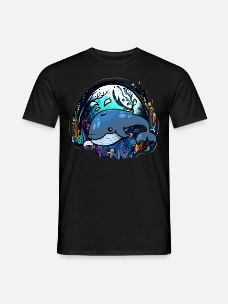 Blue Whale - Men's T-Shirt - black