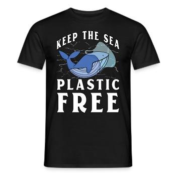 Halten Sie das Meer plastikfrei - Männer T-Shirt - Schwarz - Vorne - AI Model Male 178 light (178cm)