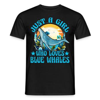 Nur ein Mädchen, das Blauwale liebt - Männer T-Shirt - Schwarz - Vorne - AI Model Male 178 light (178cm)