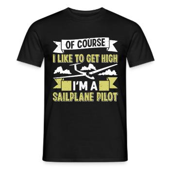 Planeur - T-shirt homme - noir - Devant - AI Model Male 178 light (178cm)