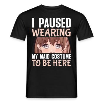 Femboy Crossdressing - Men's T-Shirt - black - Front - AI Model Male 178 light (178cm)