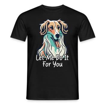 Borzoi Dog Meme - Men's T-Shirt - black - Front - AI Model Male 178 light (178cm)