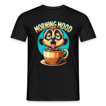 Café suricate - T-shirt homme - noir - Devant - AI Model Male 178 light (178cm)