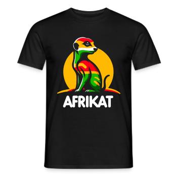 Niedliches Erdmännchen Afrika Afrikanisch - Männer T-Shirt - Schwarz - Vorne - AI Model Male 178 light (178cm)