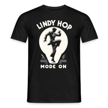 Lindy Hop Passion Swing Dance - Men's T-Shirt - black - Front - AI Model Male 178 light (178cm)