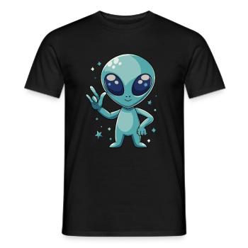 ILY Cat ASL Hand Gesture Deaf Hearing Loss - Men's T-Shirt - black - Front - AI Model Male 178 light (178cm)