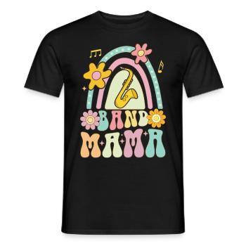 Groovy Saxophon Mom Saxophonistin - Männer T-Shirt - Schwarz - Vorne - AI Model Male 178 light (178cm)