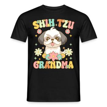 Groovy Hundeliebhaberin - Männer T-Shirt - Schwarz - Vorne - AI Model Male 178 light (178cm)