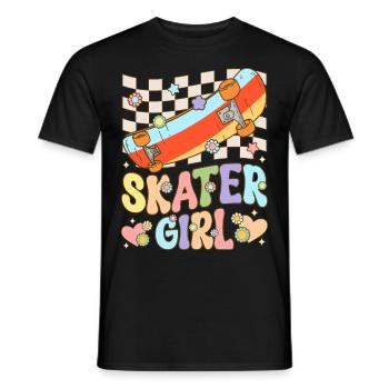 Skateboarding Mädchen Weibliche Skateboarderin Ska - Männer T-Shirt - Schwarz - Vorne - AI Model Male 178 light (178cm)