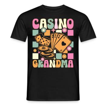 Groovy Slot Machine Casino Lovers Gambling - Men's T-Shirt - black - Front - AI Model Male 178 light (178cm)