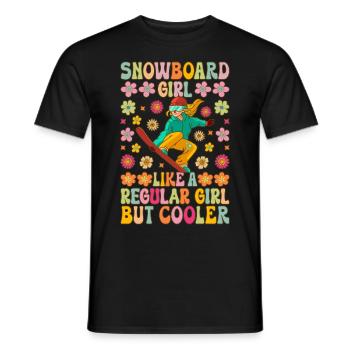 Fille de snowboard - T-shirt homme - noir - Devant - AI Model Male 178 light (178cm)