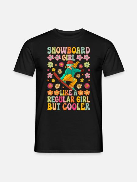 Snowboarding Girl - Men's T-Shirt - black