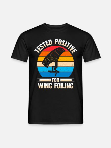Wingsurfing Foil Wing Wing Boarding Wing Foiling - Männer T-Shirt - Schwarz