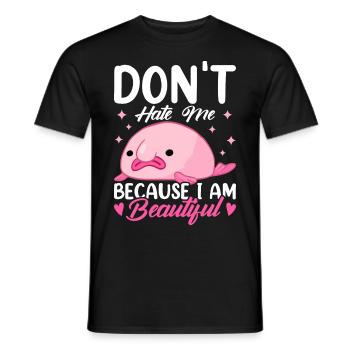 Drôle de poisson-mouche créature marine - T-shirt homme - noir - Devant - AI Model Male 178 light (178cm)