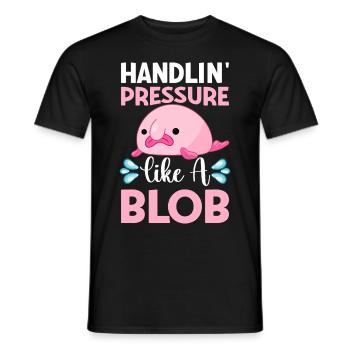 Funny Blobfish Sea Creature - Men's T-Shirt - black - Front - AI Model Male 178 light (178cm)
