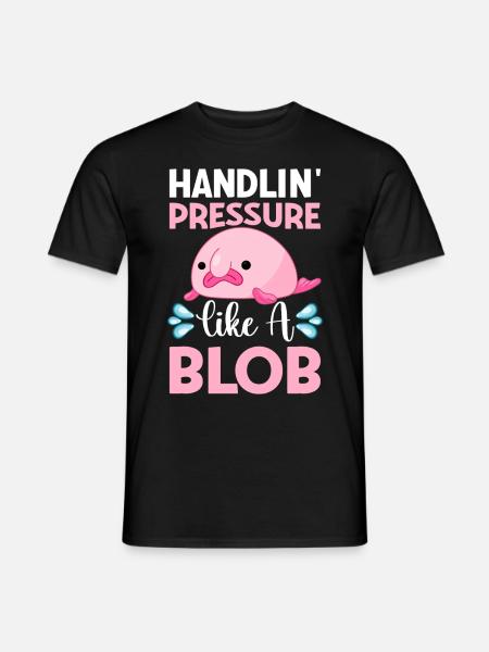 Funny Blobfish Sea Creature - Men's T-Shirt - black