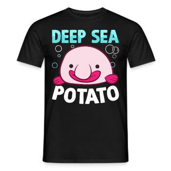 Lustiger Blobfisch Meerestier - Männer T-Shirt - Schwarz - Vorne - AI Model Male 178 light (178cm)