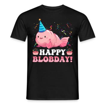 Drôle Blobfish Anniversaire Créature De La Mer - T-shirt homme - noir - Devant - AI Model Male 178 light (178cm)