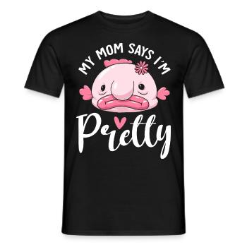 Drôle de poisson-mouche créature marine - T-shirt homme - noir - Devant - AI Model Male 178 light (178cm)